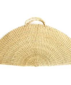 KAZI Accessories Jumbo Half Moon Straw Tote