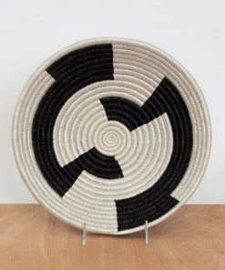 KAZI Large Black + White Geo Bowl Home Goods