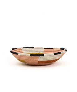 KAZI Large Dusty Peach Geo Bowl