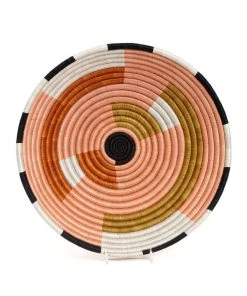 KAZI Large Dusty Peach Geo Bowl