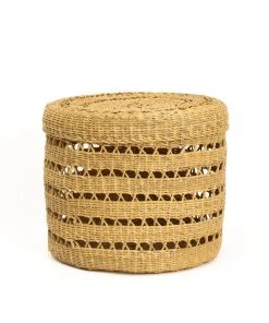 KAZI Lidded Lace Large Grass Box Home Goods