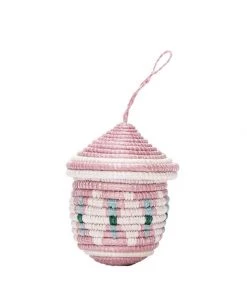 KAZI Fair Trade Lilac Egg Shaped Box Ornament