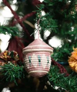 KAZI Fair Trade Lilac Egg Shaped Box Ornament