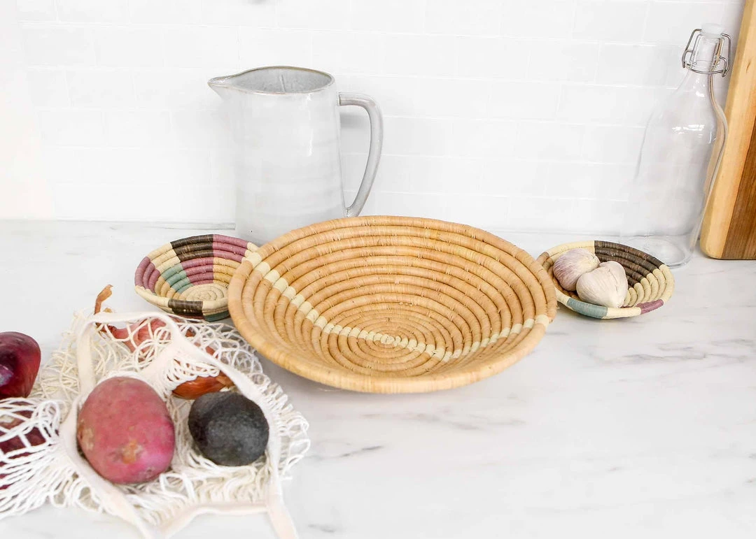 KAZI Home Goods Lilac + Neutrals Catch All Basket KAZI Home Goods Lilac + Neutrals Catch All Basket