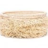KAZI Medium Fringe Kisasa Round Basket Home Goods