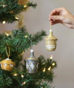 KAZI Metallic Gold + Mirage Gray Ornament Set
