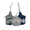 KAZI Metallic Silver + Blue Night Ornament Set Fair Trade