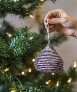 KAZI Multicolor Metallic Bulb Ornament Fair Trade