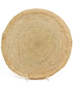 KAZI Natural Large Fringed Wall Charger