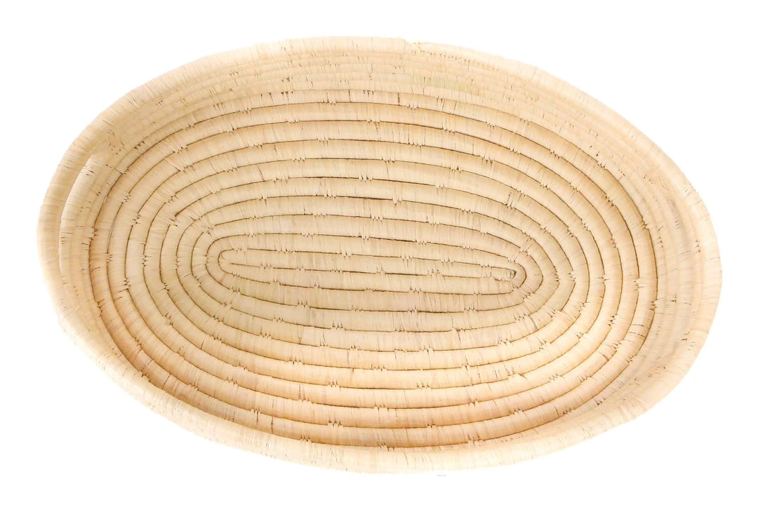 KAZI Natural Raffia Oval Tray Home Goods KAZI Natural Raffia Oval Tray Home Goods