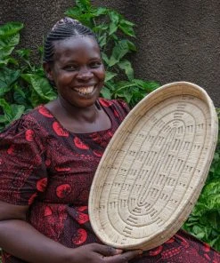 KAZI Natural Raffia Patterned Oval Tray Home Goods 2 KAZI Natural Raffia Patterned Oval Tray Home Goods