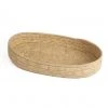 KAZI Natural Raffia Patterned Oval Tray Home Goods