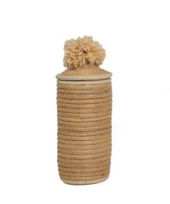 KAZI Home Goods Natural Tina Pom Pom Box