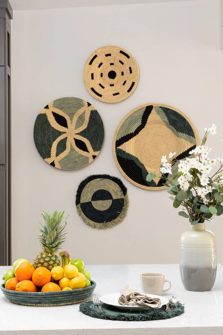 KAZI Home Goods Nea Opal Gray Wall Plate II KAZI Home Goods Nea Opal Gray Wall Plate II