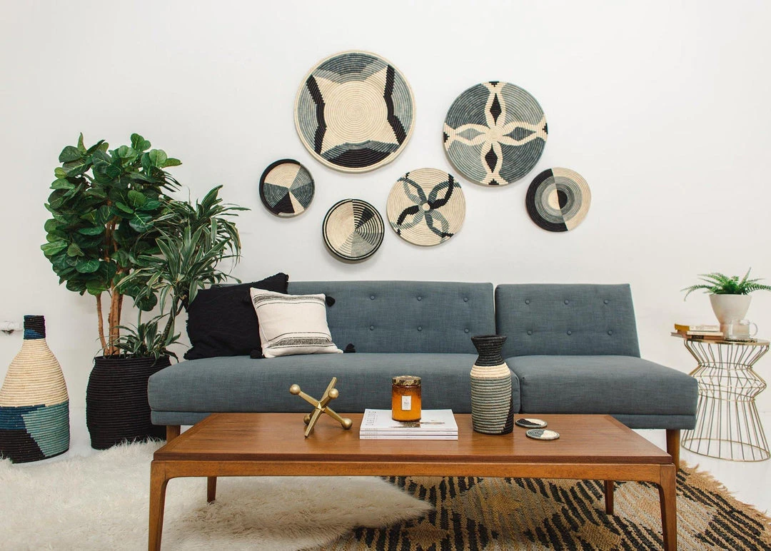 KAZI Home Goods Nea Opal Gray Wall Plate II KAZI Home Goods Nea Opal Gray Wall Plate II