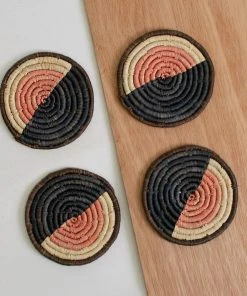 KAZI Home Goods Peach Soleil Coaster Set