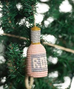 KAZI Rosé Bottle Ornament Fair Trade