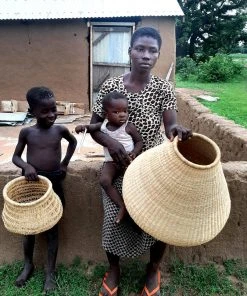 KAZI Home Goods Round Tapered All Natural Lace Basket