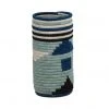 KAZI Silver Blue Abstract Vase Home Goods