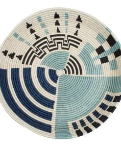 KAZI Home Goods Silver Blue Abstract Wall Decor