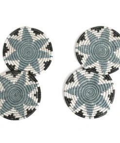 KAZI Silver Blue Hope Coaster Set