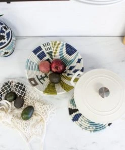 KAZI Silver Blue Kati Vase Home Goods