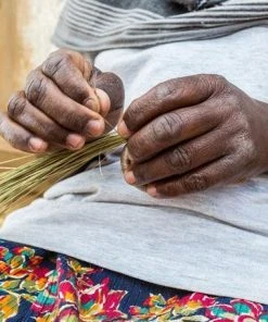 KAZI Silver Metallic Geo Fringed Oversized Coaster Set