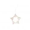 KAZI Fair Trade Silver + Red Beaded Star Ornament