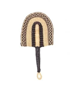 KAZI Small Black Checkered Fan Home Goods