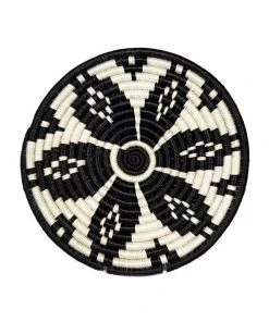 KAZI Small Black + White Ikaze Trivet