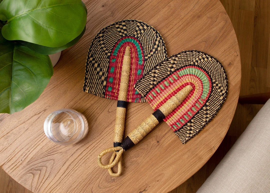 KAZI Home Goods Small Desert Rose Fan KAZI Home Goods Small Desert Rose Fan