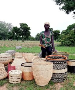 KAZI Small Lidded Lace Grass Box Home Goods