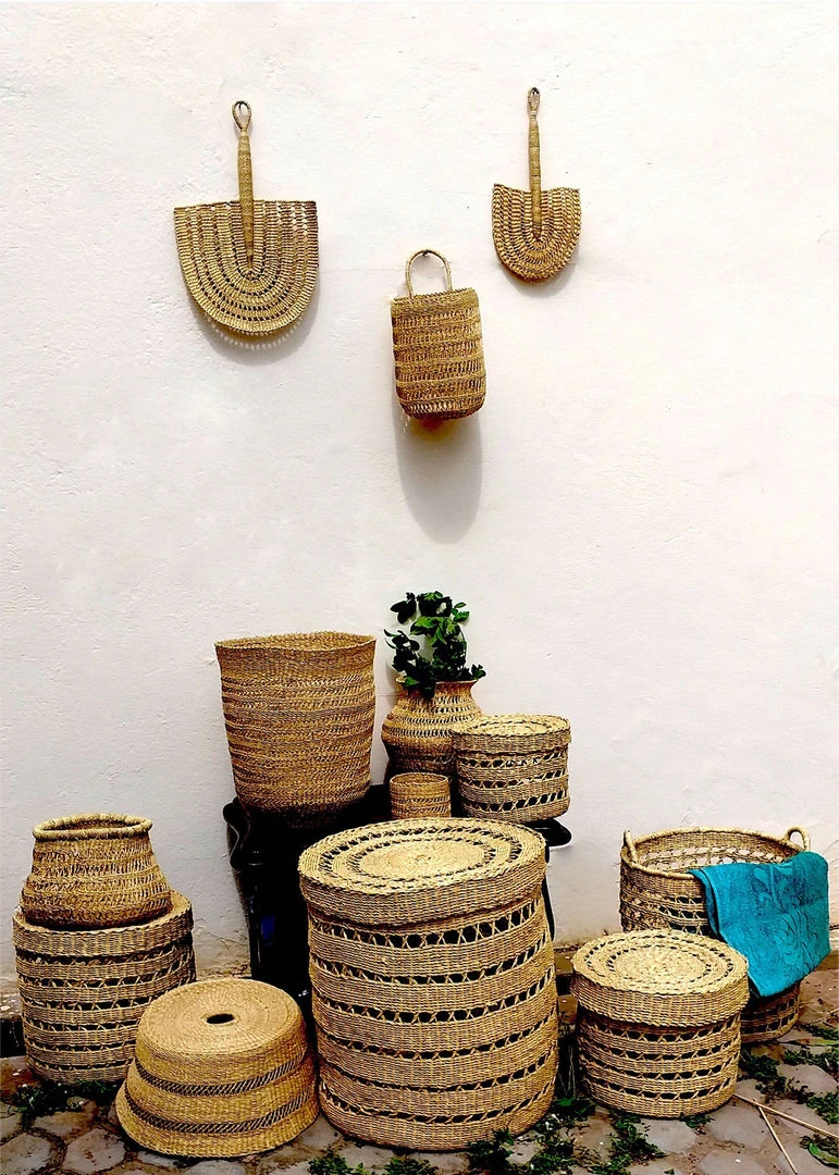 KAZI Home Goods Small Natural Laced Fan KAZI Home Goods Small Natural Laced Fan