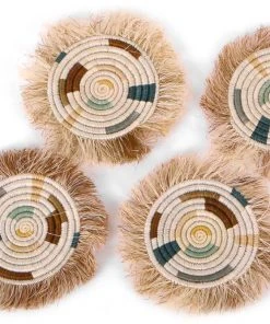 KAZI Soothing Sands Fringed Coasters