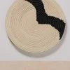 KAZI Striped Black + Natural Raffia Plate II