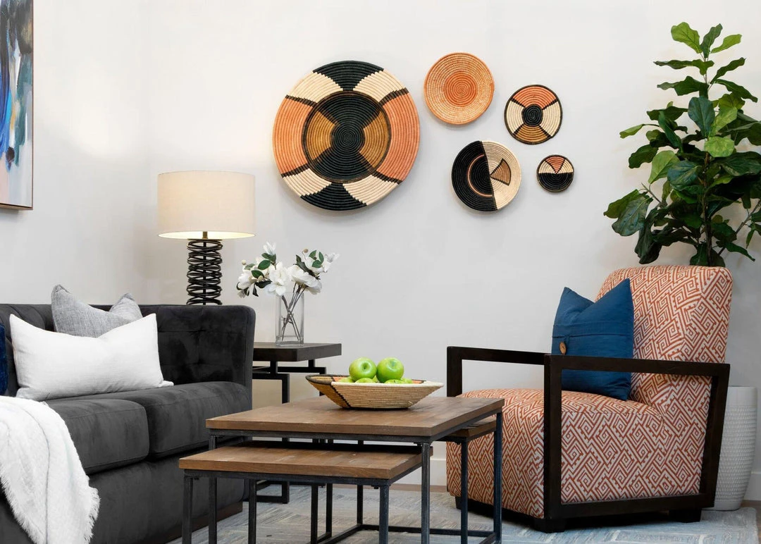 KAZI Tabia Peach Wall Plate II Home Goods KAZI Tabia Peach Wall Plate II Home Goods