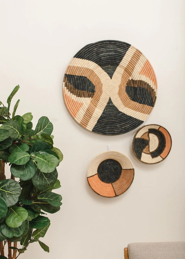 KAZI Home Goods Tabia Peach Wall Plate III KAZI Home Goods Tabia Peach Wall Plate III