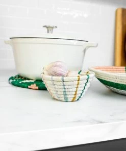 KAZI Tiny Floret Striped Catch All Home Goods