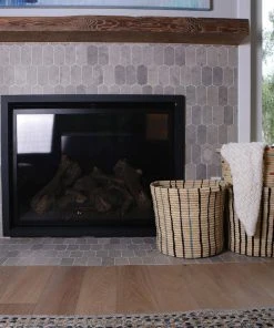 KAZI Vivid Dashed Raffia Floor Storage Basket Home Goods