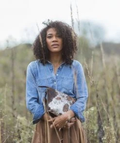 Abby Alley Handcrafted Keely Clutch - Black Cow Hair 3 Abby Alley Handcrafted Keely Clutch - Black Cow Hair