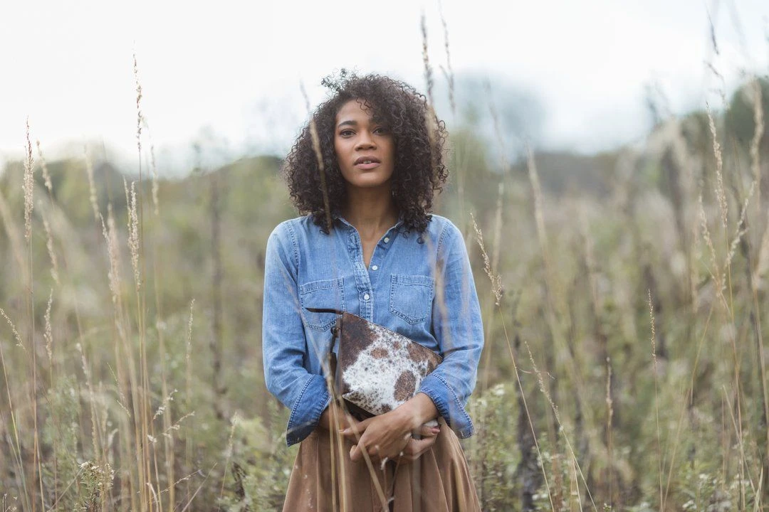 Abby Alley Handcrafted Keely Clutch - Black Cow Hair Abby Alley Handcrafted Keely Clutch - Black Cow Hair