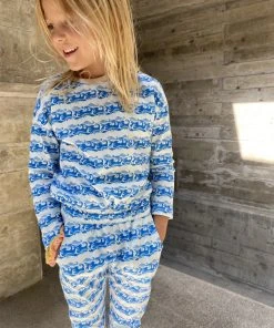 Honey Cake Tiger Kids' + Baby Kids' Hello Fun Wave Unisex Long Sleeve Tee