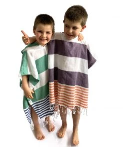 Hilana: Upcycled Cotton Home Goods Kids' Veracruz Upcycled Hooded Poncho Towel