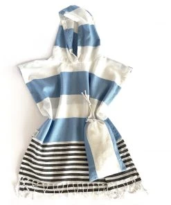 Hilana: Upcycled Cotton Home Goods Kids' Veracruz Upcycled Hooded Poncho Towel