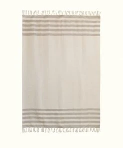 Kiliim Beige Stripes Throw Blanket Home Goods 1 Kiliim Beige Stripes Throw Blanket Home Goods