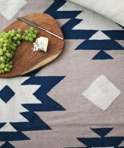 Kiliim Blue Medallions Wool Rug Home Goods