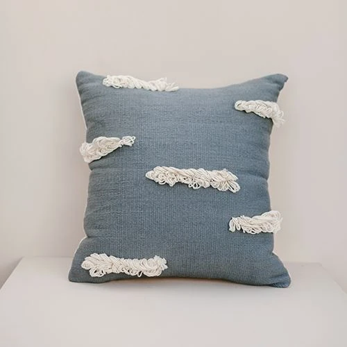 Kiliim Light Blue Stratus Throw Pillow Cover Kiliim Light Blue Stratus Throw Pillow Cover