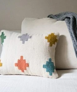 Kiliim Pastel Tiles Wool Throw Pillow Cover Home Goods