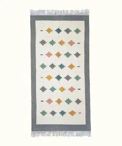 Kiliim Pastel Tiles Wool Runner / Rug Home Goods