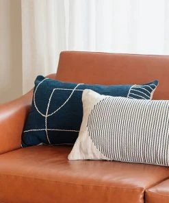 Kiliim Home Goods White Archway Lumbar Pillow Cover